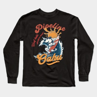 Pipeline Hawaii dog surf 8205 Long Sleeve T-Shirt